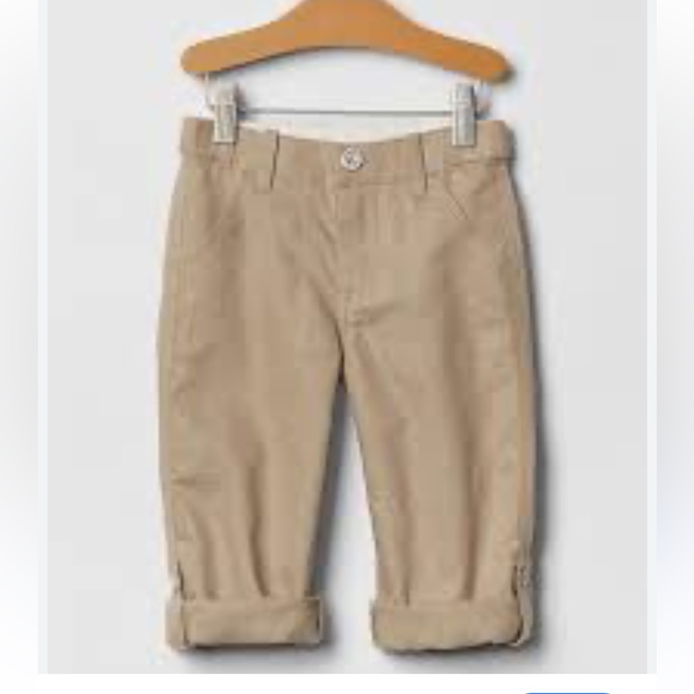 Baby Gap Linen-cotton convertible pants Khaki Tan